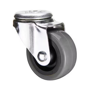 Roda Universal Reforçada 3, 4, 5 polegadas TPR Silenciosa Anti-Enrolamento para Carrinho de Entrega de Alimentos, Plataforma Plana com Rodas de Freio e Rodas de Apoio - Product Image 5