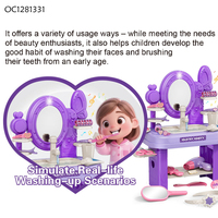 Jeu de Maquillage et de Beauté pour Filles 2-en-1 : Table de Coiffure avec Miroir et Accessoires Multiples – Vente en Gros
