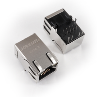 Connecteur Ethernet RJ45 non blindé à port unique 8P8C fabriqué en Chine, montage sur circuit imprimé, prise modulaire pour contrôleur central multimédia