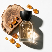 En stock, flacons de parfum vides, ronds, 50 ml, flacon de parfum en verre transparent, 30 ml, 100 ml, flacons de parfum avec emballage, étiquette privée.