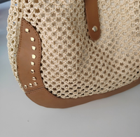 Sac de plage en paille tissé à la main, personnalisé, style bohème vintage pour femme, facile à porter sur l'épaule, YIYOU