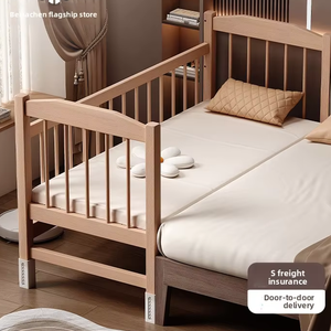 <span class=keywords><strong>Lit</strong></span> avec garde-corps en bois de hêtre massif <span class=keywords><strong>pour</strong></span> bébé et adulte, design moderne avec bord de <span class=keywords><strong>lit</strong></span> élargi, garantie de 6 ans <span class=keywords><strong>pour</strong></span> la chambre à coucher - Product Image 1