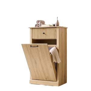 Cesto de Ropa Multifuncional Moderno para el Hogar, de Plástico PP, con Ruedas, a Prueba de Polvo, Ligero, Organizador de Ropa para Baño - Product Image 1
