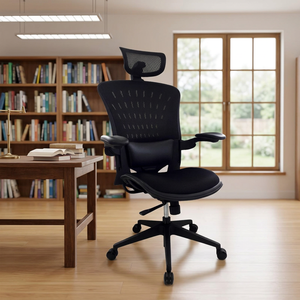 Modern Ergonomic Mesh Executive Office <b>Chair</b> with Adjustable Armrests and Built-In Headrest Swivel Design for Home Office Use - Product Image 1