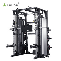 Équipement de fitness domestique TOPKO : Banc de musculation, Cadre de squat, Smith commercial, Appareil d'entraînement complet, Rack Smith multifonctionnel