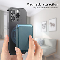 Magsafe Etui porte-cartes portefeuille pour Apple iPhone 16 15 14 13 12 Pro Max Plus Sac en cuir magnétique Adsorption Cover Accessory