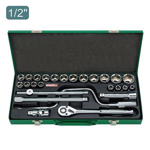 طقم مفاتيح ربط TOPTUL GCAD2601 مكون من 26 قطعة مقاس 1/2 بوصة سداسي الشكل بجودة صناعية مصقول كالمرآة في حافظة معدنية - Product Image 1