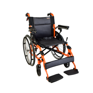 High-strength Aluminum Alloy Frame Rear-flip PU Armrest Portable Back Manual <strong>Wheelchair</strong> SYIV100-30A for Trip - Product Image 6
