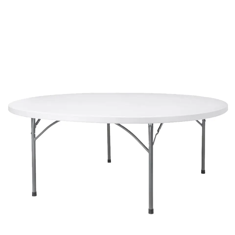 Aluguel barato mesa de banquete dobrável circular mesa dobrável de metal para festa de casamento