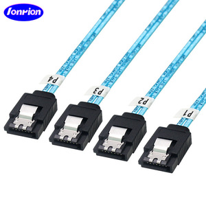 Ionrion Sas 4.0 4Sata To 4 90 Degree Sata Data Cable For <b>Computer</b> <b>Motherboard</b> And Ssd Connection - Product Image 3