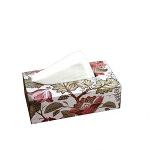 Boîte de rangement pour mouchoirs en bois et résine, faite à la main, de luxe, écologique, polie et peinte, de forme rectangulaire, pour table, bureau, maison - Vente chaude - Product Image 1