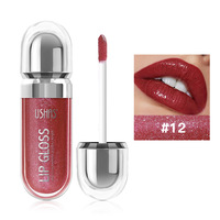 USHAS Gloss à lèvres brillant, longue tenue, imperméable, effet nacré, non-transfert, vente en gros, rouges à lèvres liquides, marque privée