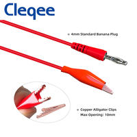 Kit de sondes arrière Cleqee 44 pièces, kit de fils de test avec fiches banane vers pinces crocodiles en cuivre, ensemble de sondes de perforation de fils avec pinces crocodiles