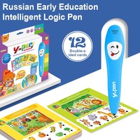 Buku Belajar Fonetik Pendidikan Rusia, Mainan Kartu Flash Berbicara Kustom, Kartu Kognitif, Pena Baca untuk Anak-Anak dengan Pena OID