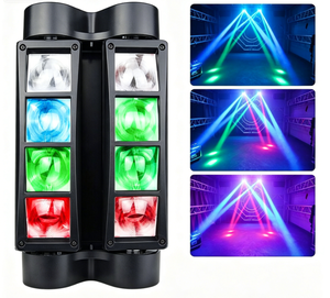 Mini Spider RGBW de 100W <span class=keywords><strong>con</strong></span> Doble Haz de Ocho Ojos, Luz Móvil LED de Escaneo de 4.5 180° <span class=keywords><strong>con</strong></span> Control DMX512 y Base E27 para DJ, <span class=keywords><strong>Bar</strong></span>, <span class=keywords><strong>Discoteca</strong></span> - Product Image 4
