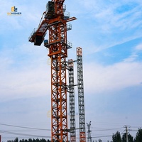 Grue à tour industrielle sans toit (Topless/Topkit/Luffing) Qtz80 5612 6T, grue de construction Syt80 15 tonnes pour projets de construction