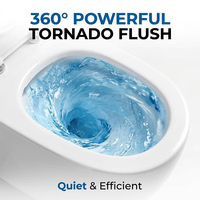 WC mural en céramique à chasse d'eau Tornado, abattant à fermeture douce, réservoir encastré, pour projets hôteliers commerciaux, OEM ODM, vente en gros