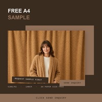 27 28 Best Seller Maillard Style Fashion Factory Cheap Price Light Brown Wool Polyester Blend Knit Boucle Looped Fabric