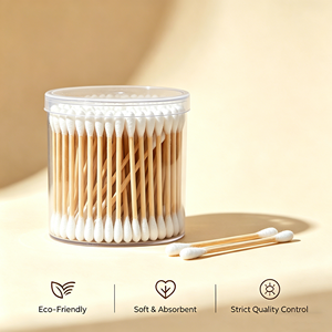 <span class=keywords><strong>Coton</strong></span>-<span class=keywords><strong>tige</strong></span> cosmétique double tête pour le démaquillage, nettoyage de précision, doux et <span class=keywords><strong>sans</strong></span> peluches - Product Image 4