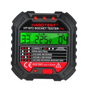 HABOTEST Circuito Elétrico Automático Polaridade Detector De Tensão GFCI <span class=keywords><strong>Outlet</strong></span> <span class=keywords><strong>Tester</strong></span> Tensão Display 90-250V Soquete <span class=keywords><strong>Tester</strong></span> Household - Product Image 2