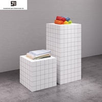 Paire de porte-chaussures à plate-forme MDF, présentoir exquis, combinaison libre, accessoires d'affichage de fenêtre, 12 pièces