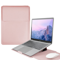Étui pour ordinateur portable Pofeis personnalisé, 14, 15, 16 pouces, fin, imperméable, en similicuir, étui en cuir PU pour ordinateur portable avec support pour Macbook