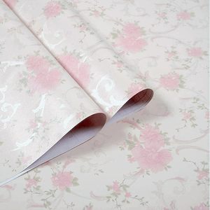 Stickers muraux Papier peint Roses roses (45x1000 <span class=keywords><strong>cm</strong></span>) Bouquet de fleurs Autocollant Chambre Décoration murale PVC, Blanc - Product Image 1