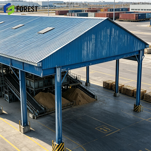 Structure en acier de type portique de qualité industrielle, résistante aux tremblements de terre, entrepôt logistique semi-ouvert à haut débitement, entrepôt de stockage - Product Image 1