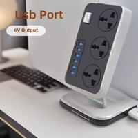 Multiprise USB domestique standard britannique, multiprise avec interrupteur, câble de 2 m, 10 A, avec certification CE