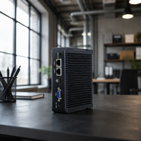 J1900 Mini buah 2LAN COM Dual Display( VGA + HD) komputer Desktop industri AWAL Watchdog Fanless PC