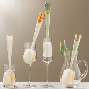 5 in 1 Flower Shaped Cup Cleaning <b>Brush</b> Long Handle Sponge Nylon Bristles <b>Bottle</b> <b>Brush</b> for Baby <b>Bottle</b> and Coffee Cup - Product Image 4