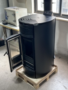 Estufa <span class=keywords><strong>de</strong></span> <span class=keywords><strong>Pellets</strong></span> <span class=keywords><strong>de</strong></span> Biomasa para Interiores, Diseño Redondo Moderno, Ecológica, 14.3kW, CE ROHS KF1501A, Calefactor <span class=keywords><strong>de</strong></span> <span class=keywords><strong>Pellets</strong></span> para el Hogar - Product Image 5