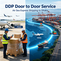 Transitaire Alibaba Amazon pour le Bangladesh Dhaka DDP Service de logistique express aérien et maritime porte-à-porte