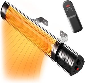Calentador de Patio Eléctrico Infrarrojo de 2500W para Uso Doméstico en Exteriores, Montaje en Pared o Techo, Control Táctil, Wifi y Control Remoto - Product Image 1