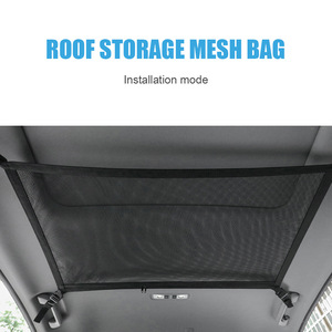 Filet de rangement pour toit de voiture, organisateur en maille de polyester à 1 compartiment pour bagages de coffre et articles divers - Product Image 5