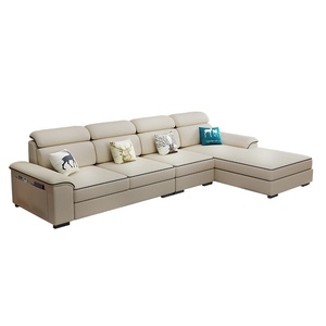 Canapé d'angle <span class=keywords><strong>en</strong></span> tissu à technologie de luxe légère de style italien, canapé <span class=keywords><strong>en</strong></span> tissu de salon simple et moderne de différentes tailles - Product Image 5