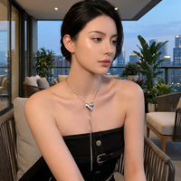 Conjunto de Joyería Y2K de Acero Inoxidable 304, Collar y Pulsera con Diseño de Corazón de Metal Líquido Electrolítico, Estilo Futurista para Mujer, Venta al Por Mayor