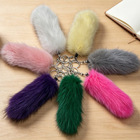 Petit pendentif queue de renard artificielle, porte-clés de voiture, breloque de sac en peluche, semi-fait main, accessoire de performance DIY, ornement, design original