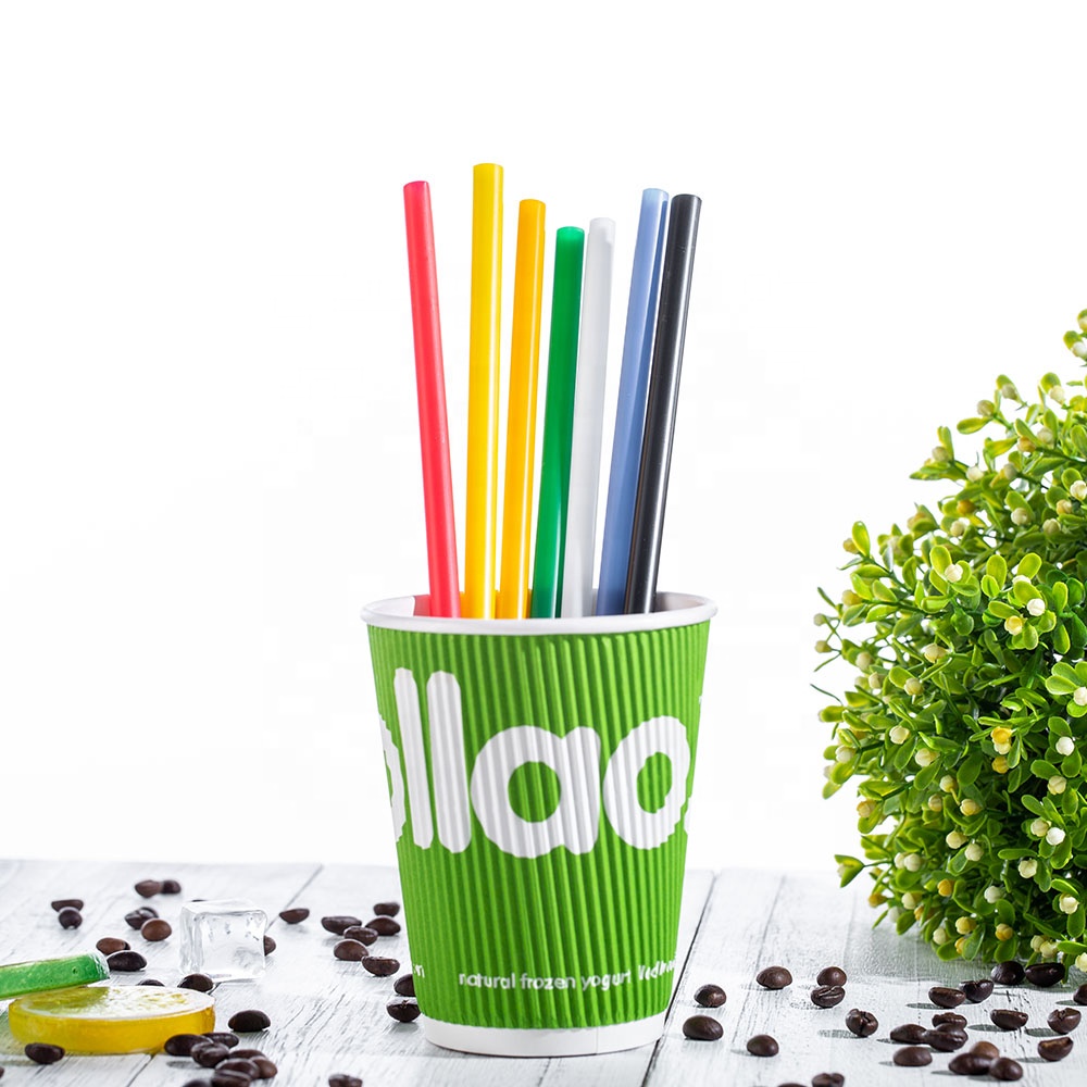 Biodegradable Recycled Paper Drinking Straw Individually Packaged Disposable Straws Customized Color Logo CONDON Brand