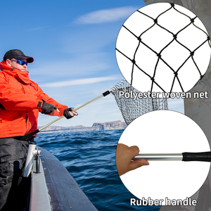 Cực lớn Kính thiên văn hạ cánh <span class=keywords><strong>Net</strong></span> tam giác gấp Lưới Đánh Cá Kính thiên văn hợp kim nhôm dài cực câu cá hạ cánh <span class=keywords><strong>Net</strong></span> - Product Image 4
