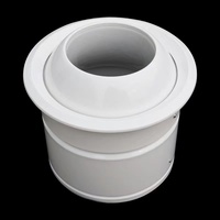 Diffuseur d'air à jet ABS haute fiabilité de Chine pour projet CVC commercial, buse à jet ronde, diffuseur ponctuel pour supermarché