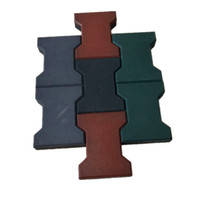 Dalles de sol en caoutchouc emboîtables en forme d'os de chien pour allées de jardin, terrains de jeux et pistes de course pour chevaux