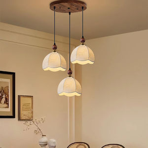 Nuovo stile cinese luce a sospensione per interni retrò tessuto moderno camera da letto lampadario in ferro battuto protezione per gli occhi lampada regolabile in altezza - Product Image 3