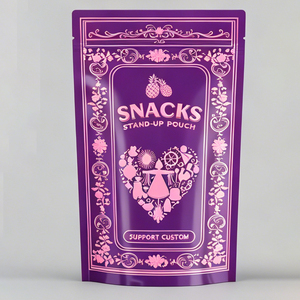 Custom Printed Stand Up Pouch Food Grade Resealable Ziplock Snack <b>Packaging</b> <b>Bag</b> - Product Image 4