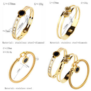 Di alta qualità <span class=keywords><strong>eco</strong></span>-<span class=keywords><strong>friendly</strong></span> materiale da donna accessori regalo lettera a forma di cuore numeri romani in acciaio inox bracciale - Product Image 6