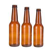 Bouteille de bière recyclée de 330ml Bouteille de bière en verre ambré Bouteille de bière en verre brun de 330ml pour la bière