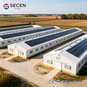 Poulailler en structure acier préfabriquée résistant aux intempéries extrêmes, climatisé et automatisé pour poulets de chair - Product Image 1