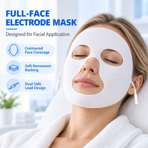 Parche Facial Desechable de Tela No Tejida Blanca de 200*240 mm para Terapia Conductiva - Product Image 4