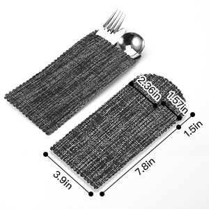 دائم المنسوجة البلاستيك PVC الحصير مكان الفينيل مع جيوب السكاكين - Product Image 3