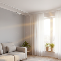 Rails de rideaux extensibles de qualité supérieure, fixation murale ou au plafond, rail simple et droit pour séparateur de pièce